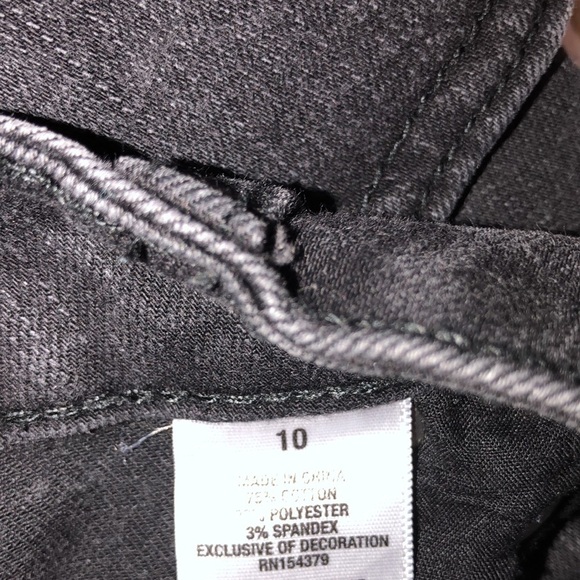 AERO 10 black distressed high rise skinny jeans - Picture 5 of 7